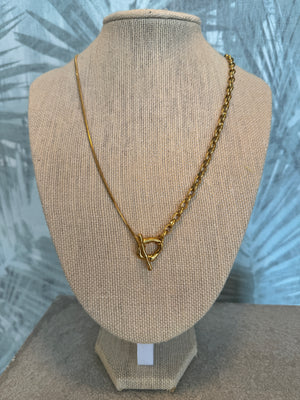 Half Chain Lariat Necklace