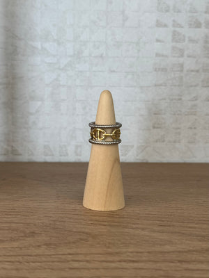 Silver & Gold Link Ring