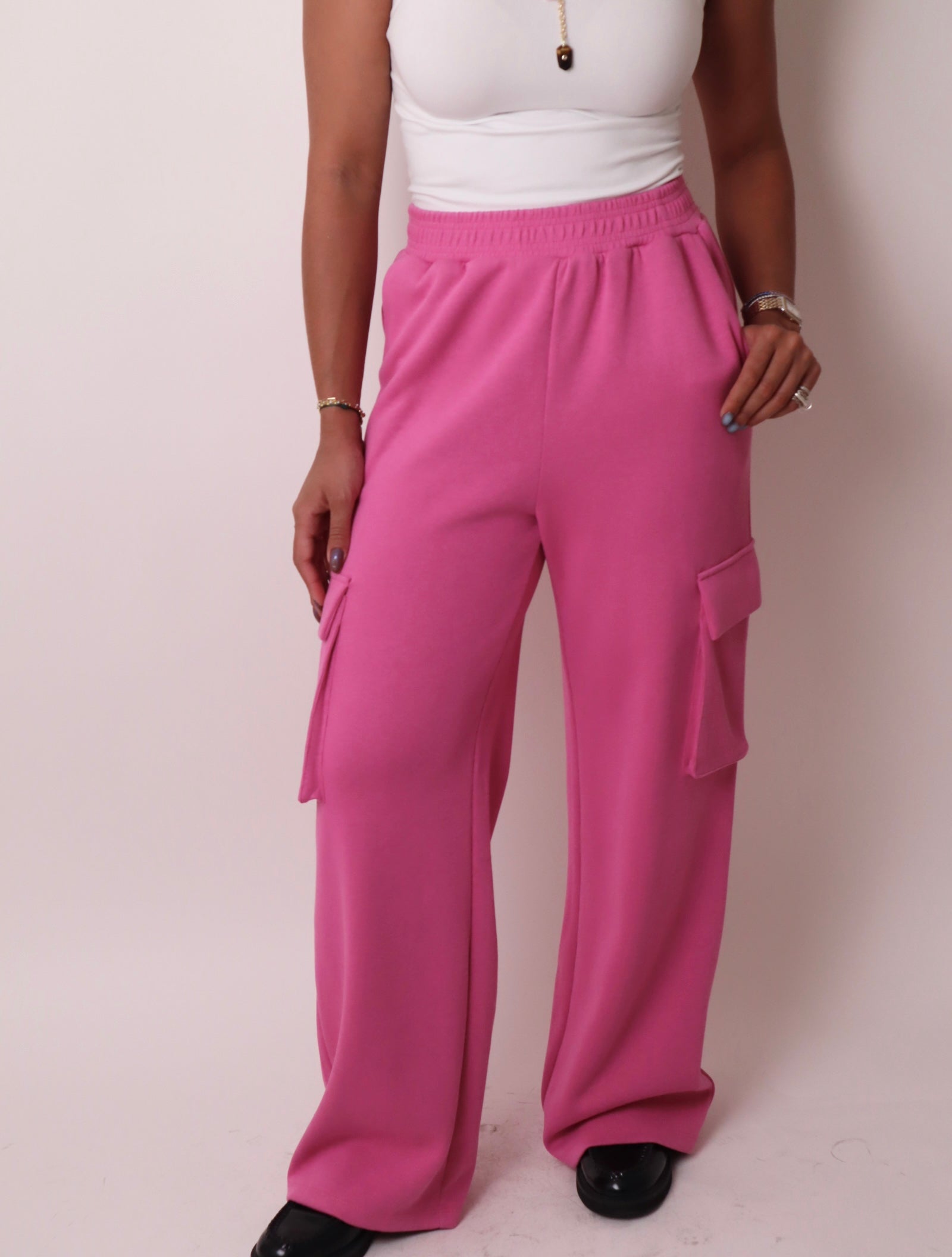 Pink Cargo Sweat Pant