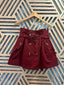 Burgundy Short Skirt