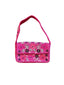 Fuchsia Flowers Beads Handbag