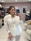 Ivory Sheer Long Sleeves Top