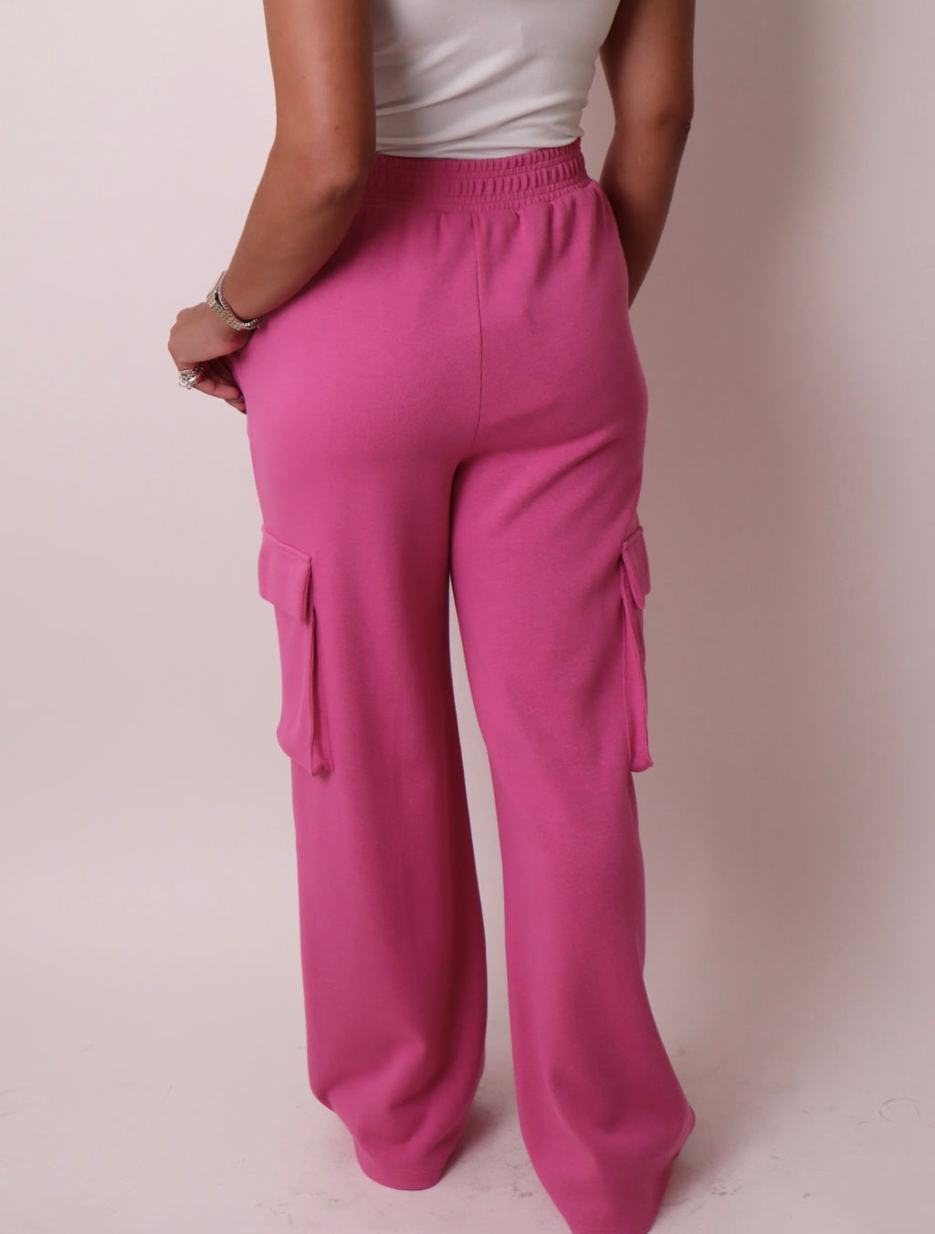 Pink Cargo Sweat Pant