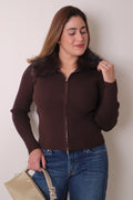 Danya Faux Fur Cardigan