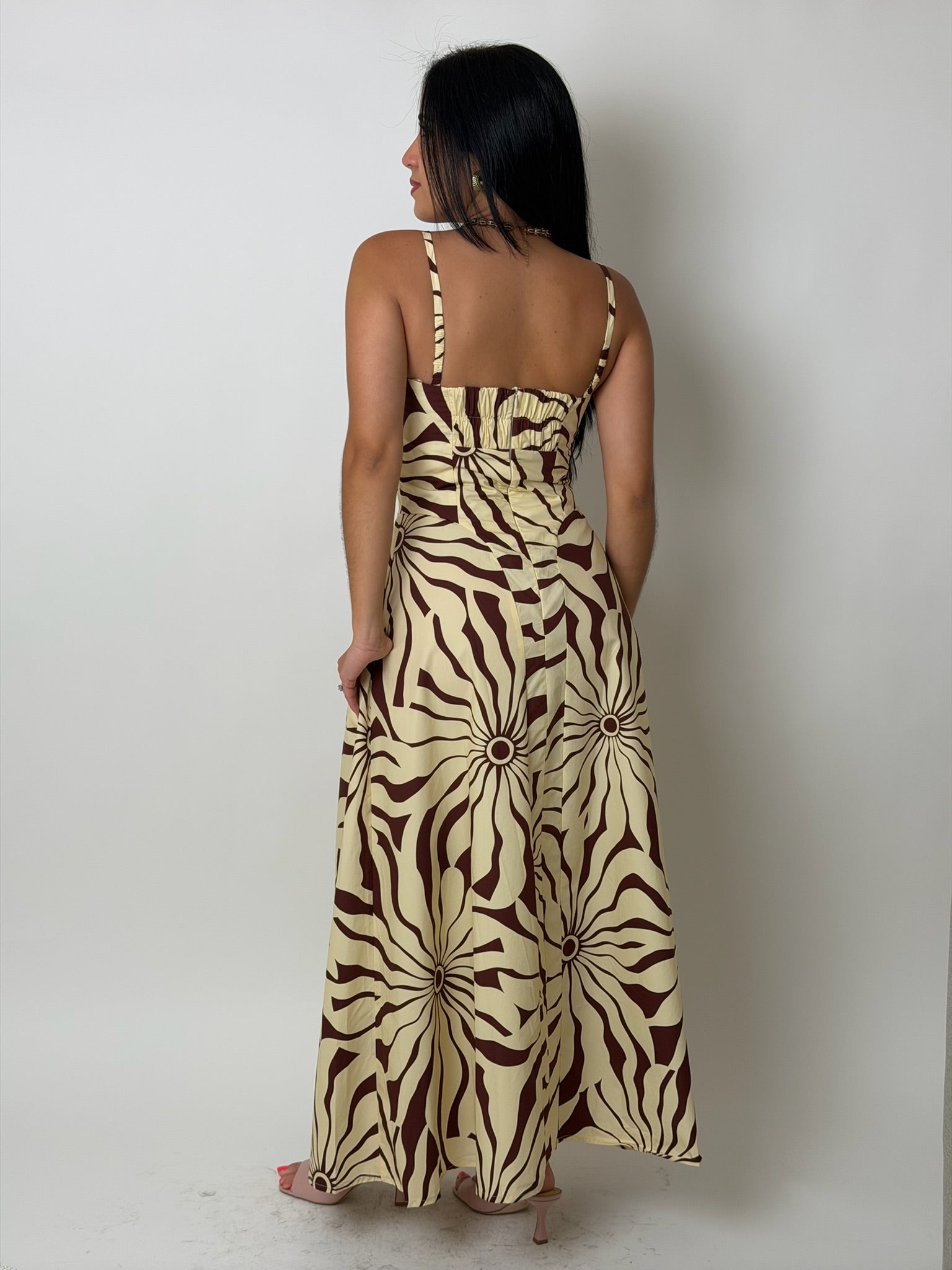 Sun Print Maxi Dress