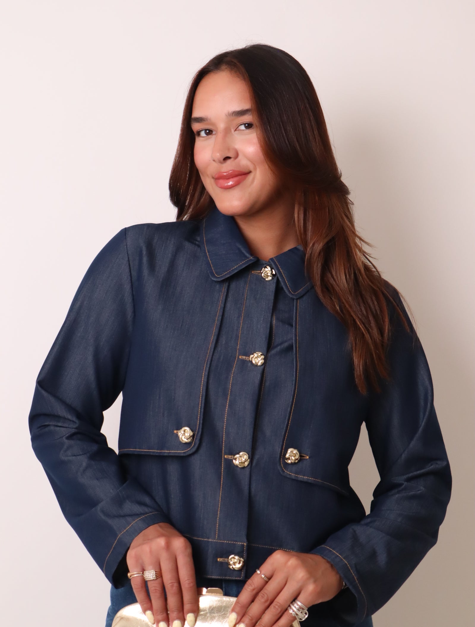 Long Sleeve Light Weight Denim Jacket