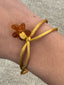 Cord Flower Charm Bracelet