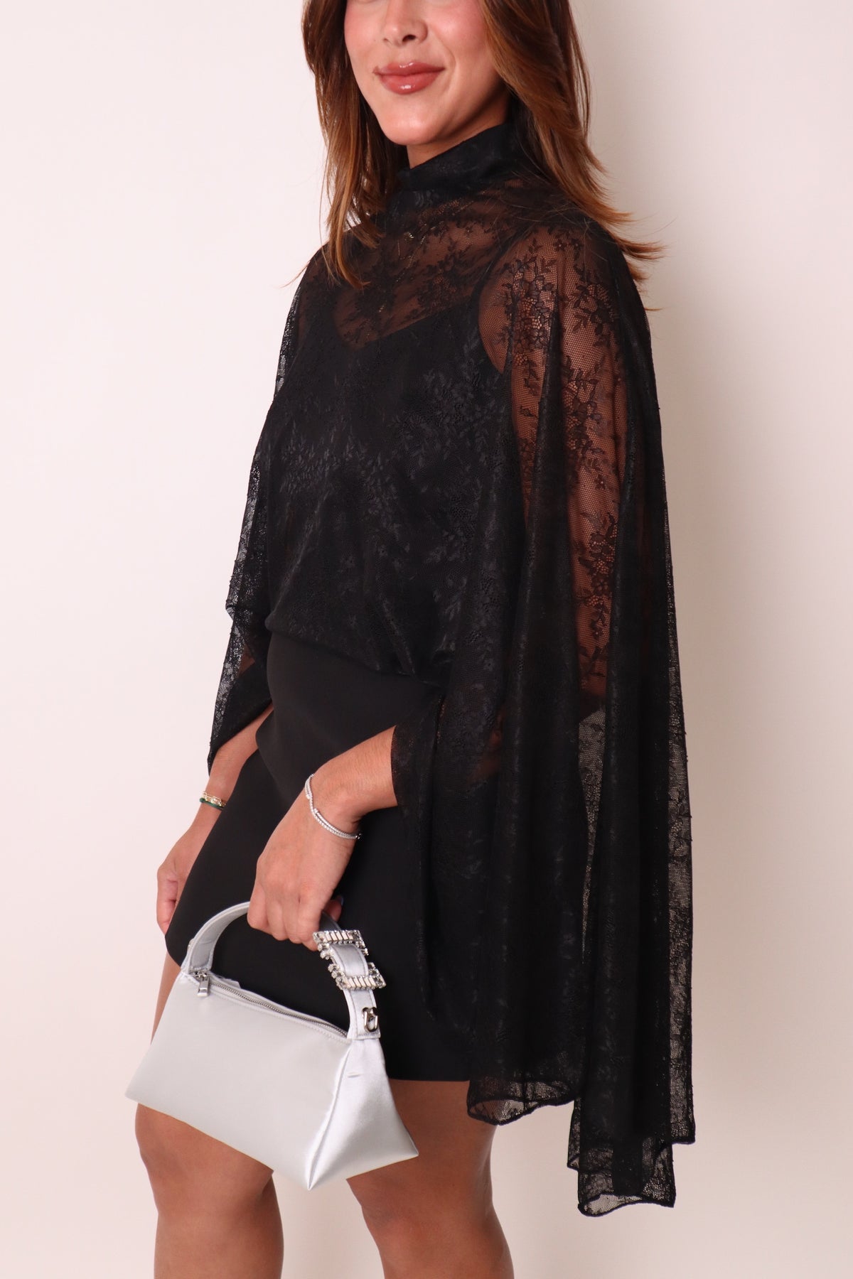 Evangeline Cape Mini Dress