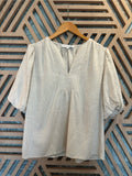 Cream Puff Sleeves Top