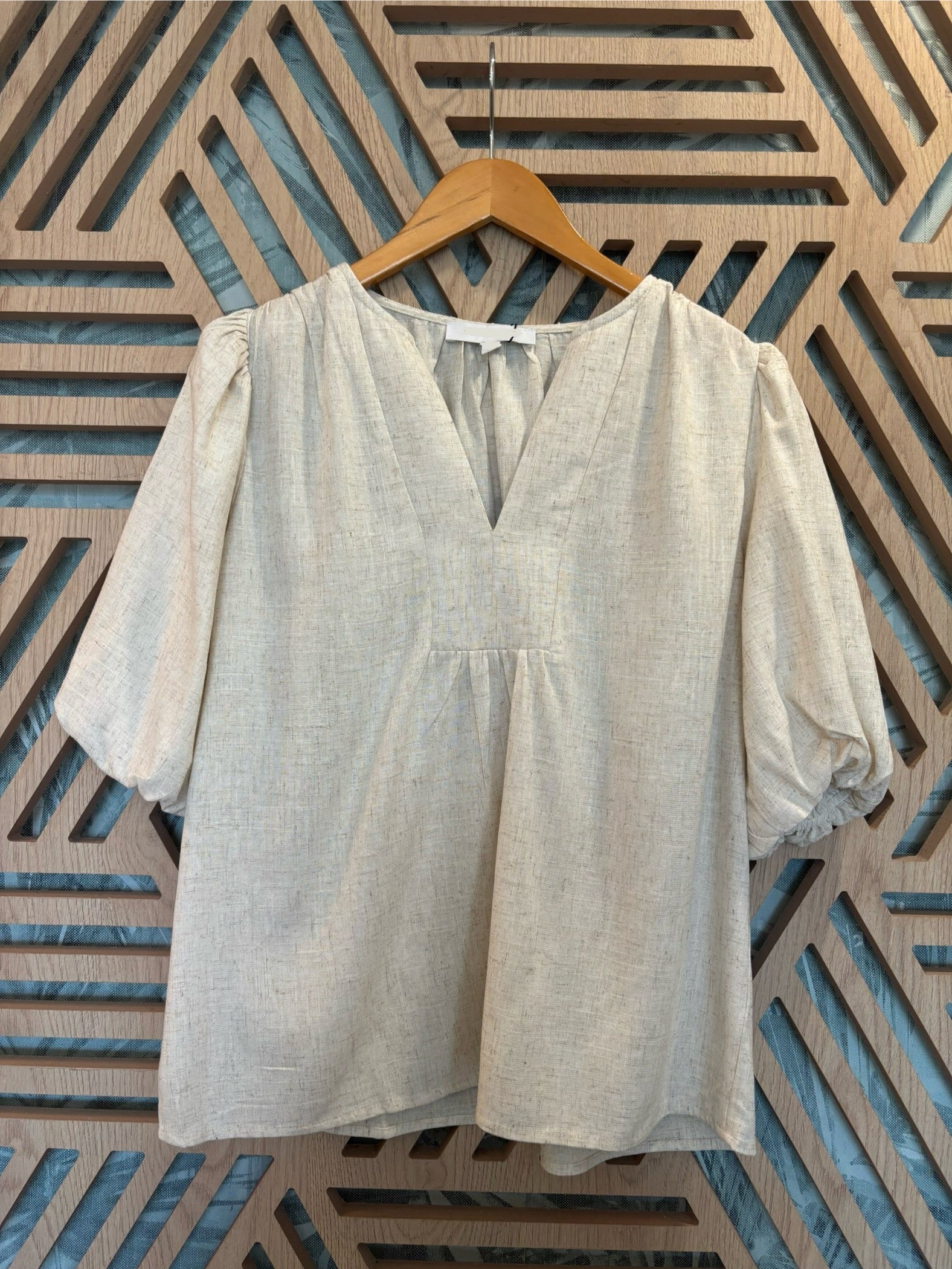 Cream Puff Sleeves Top