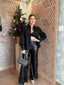 Black Sequins Wide Leg Pant