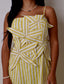 Stripe Flower Maxi Dress