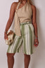 Green Stripes Bermuda Short