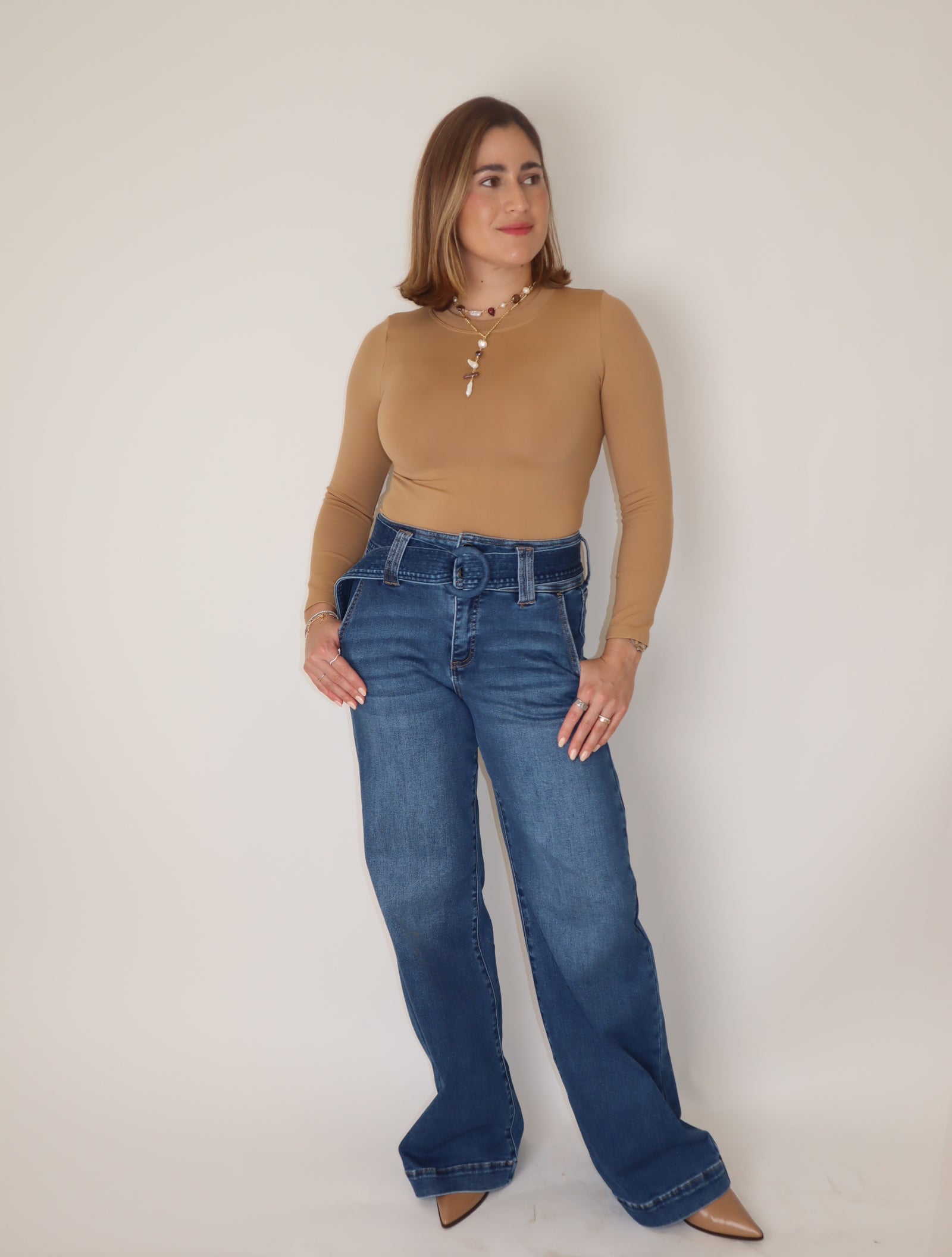 Highwaist Stretch Denim Pant