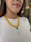 Yellow Stones Fish Necklace