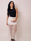 Embellished Mesh Maxi Skirt