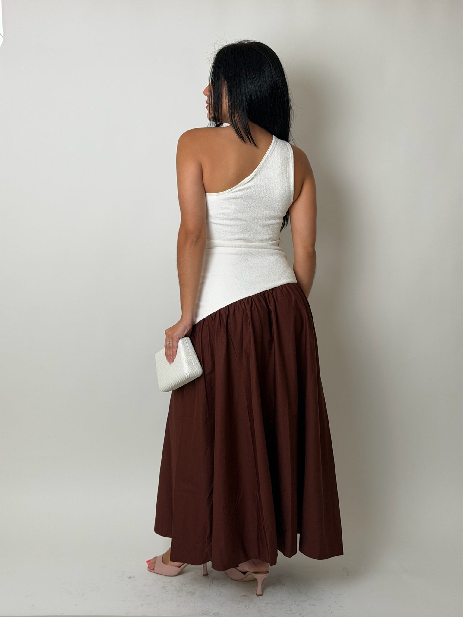 Two Toned One Shoulder Dress