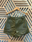 Olive Leather Short