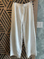 Off White Linen Long Pant