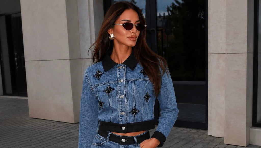 Bedazzled Details Denim Jacket