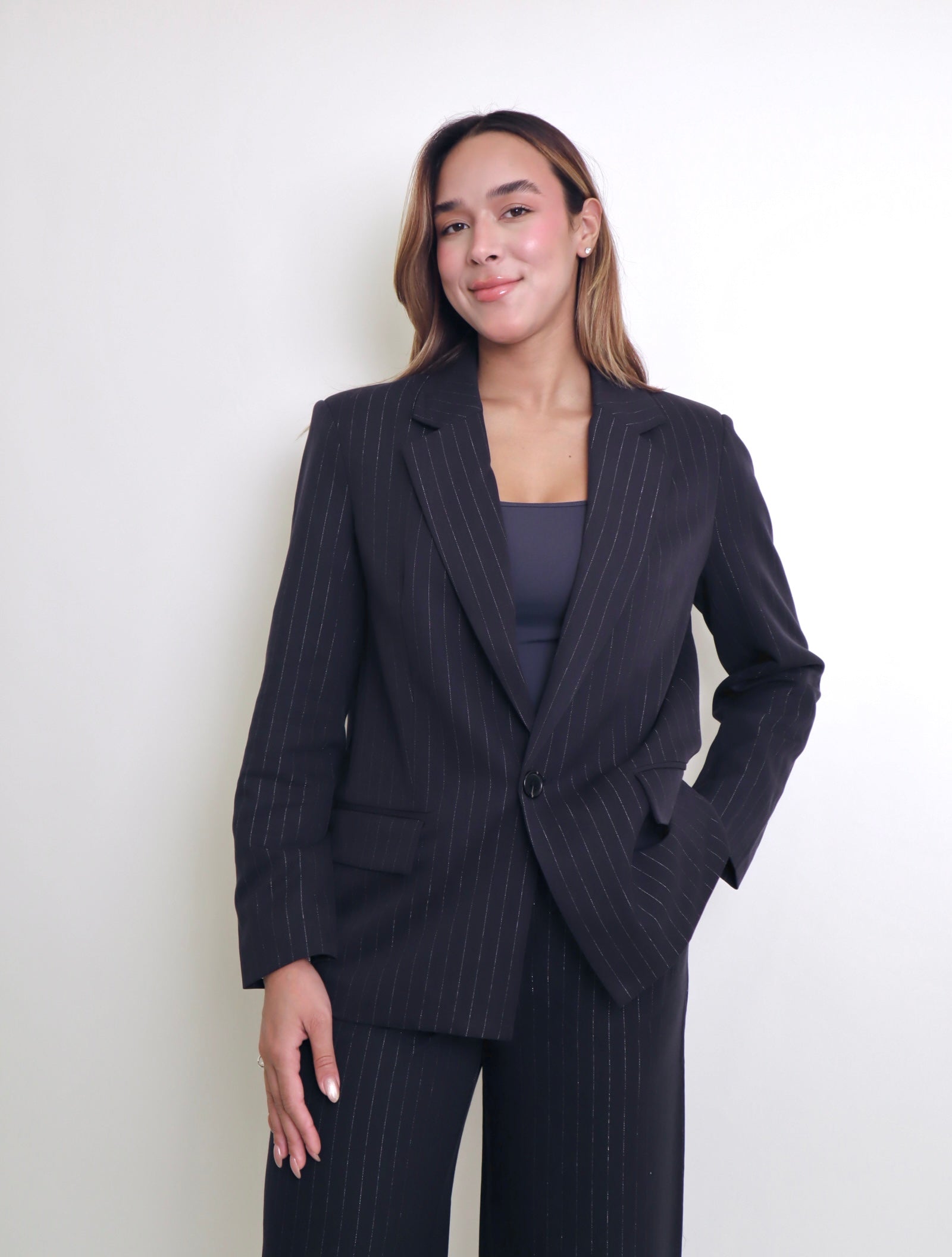 Pinstripe Blazer