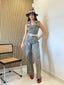 Dark Denim Sleeveless Jumpsuit