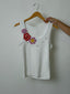 Crochet Flowers Tank Top White