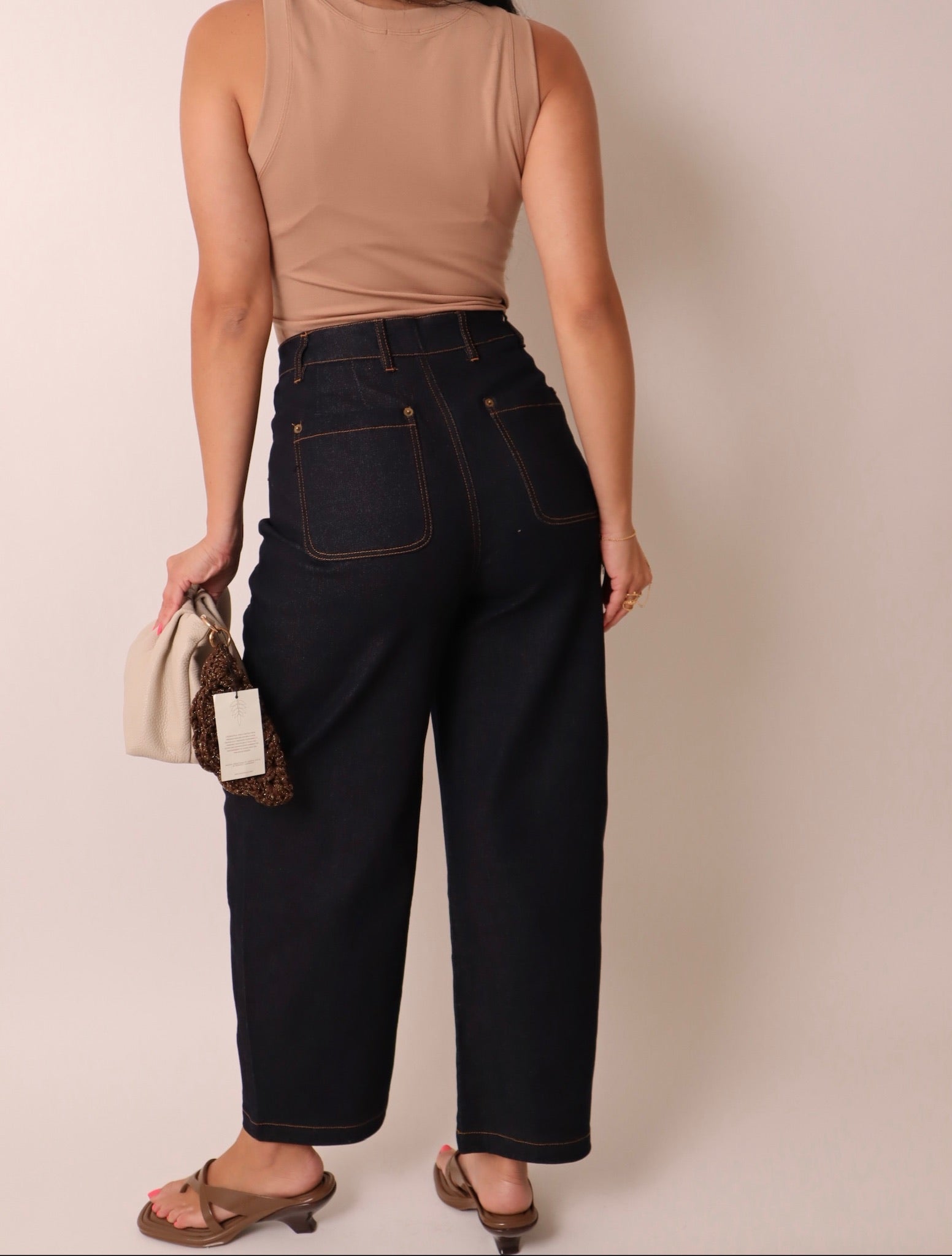 Casual Fit Barrel Pants