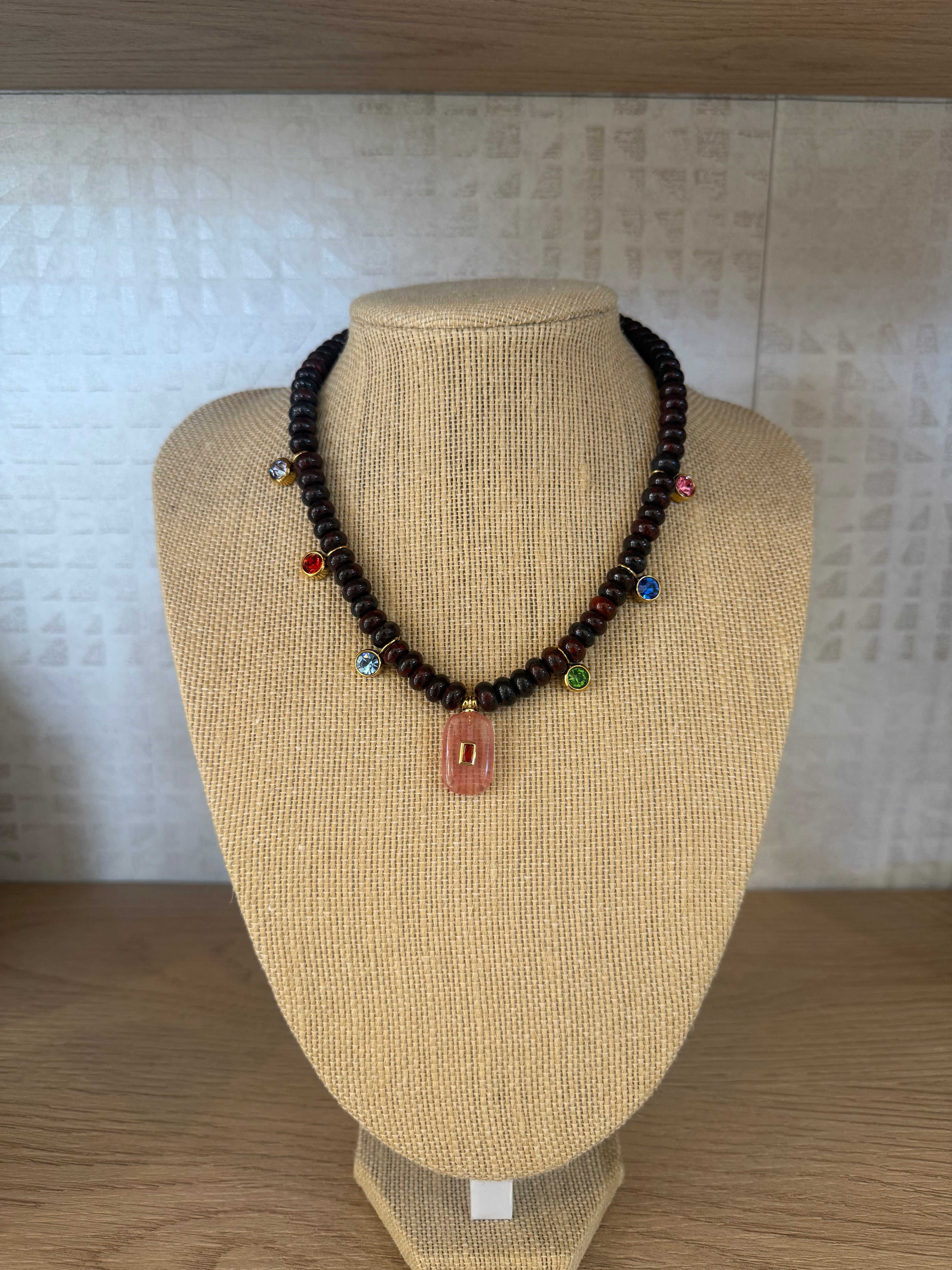 Stone with Charms Necklace