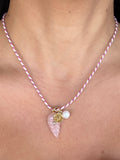 Pink Quartz Shell Necklace