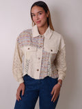 Mix Media Cropped Jacket