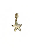 Gold Rhinestone Starfish Charm