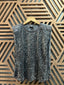 Grey Sequins Sleeveless Top