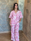 Pink Print Pijama Set