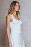 Sleeveless White Tank Top