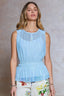 Sheer Blue Camisole with Elasticized Waist
