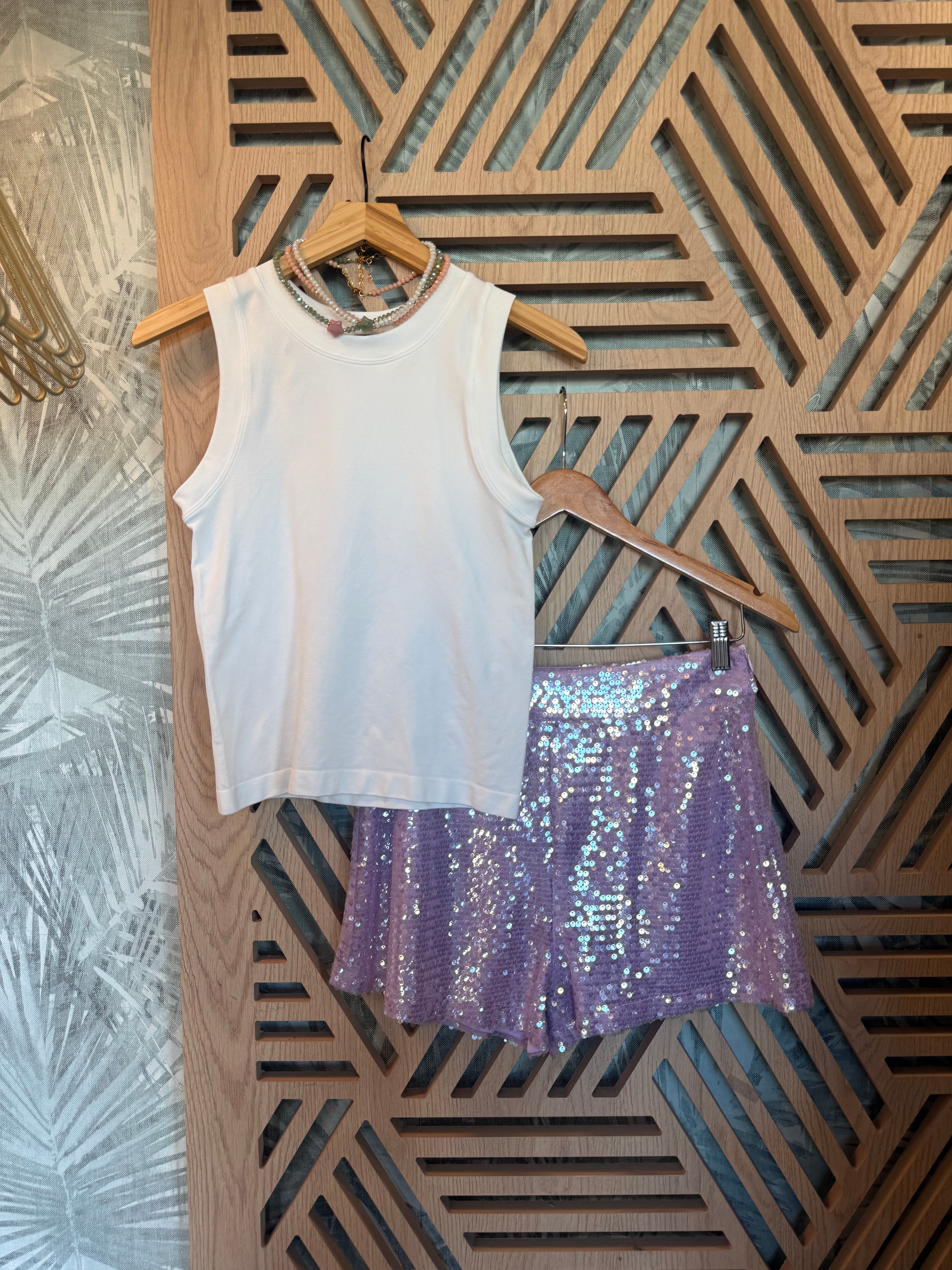 Sequin Lilac Short