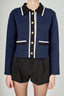 Contrast Placket Cardigan