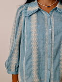 Embroidered Collar Blouse