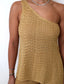 Golden One Shoulder Knit Top