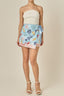 Coastal Print Wrap Skirt