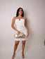 Tailored Button Front Label Mini Dress