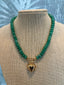 Jade Knotted Necklace with Unique Charm