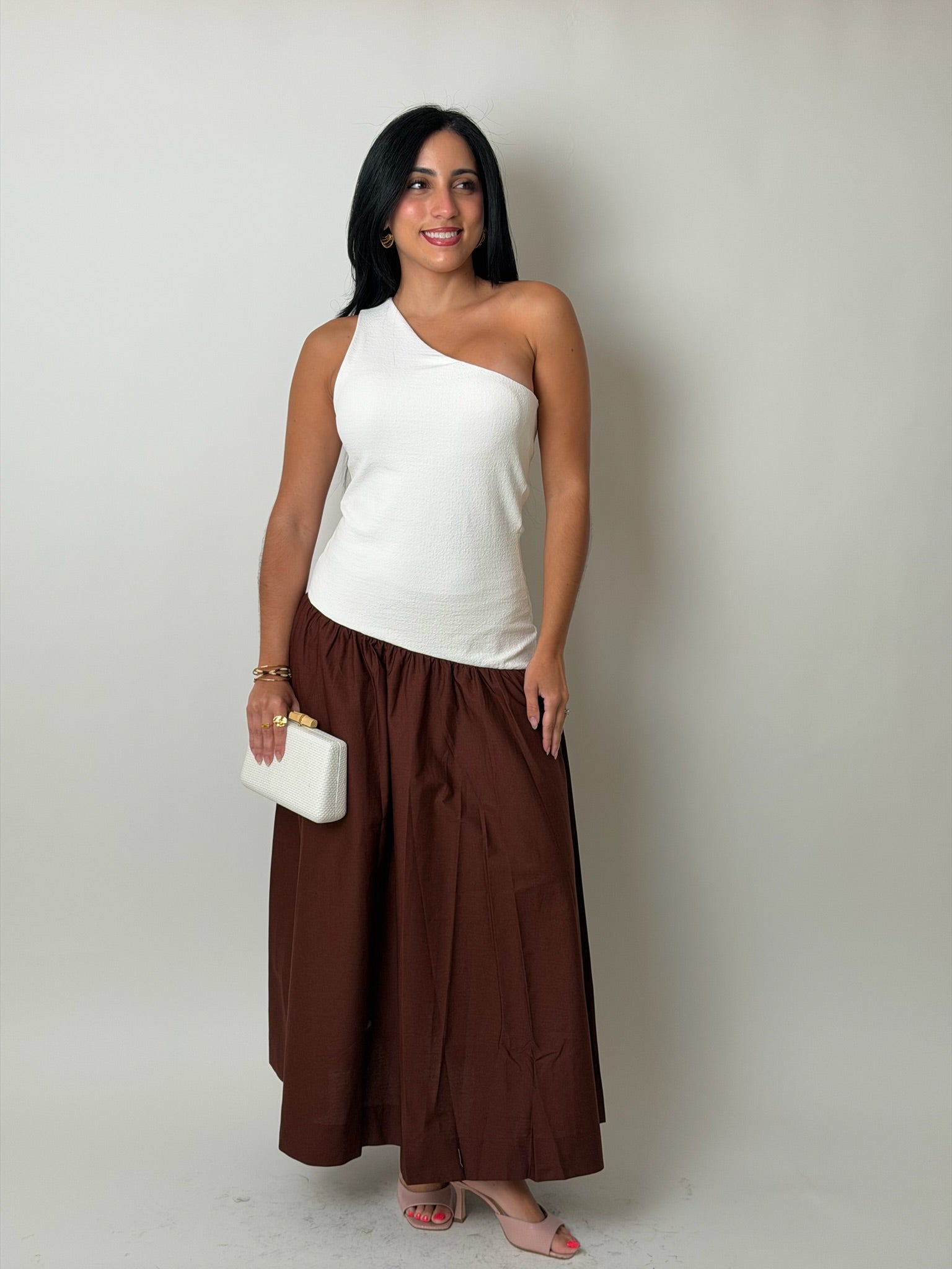 Two Toned One Shoulder Dress