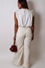 Twill Button Detail Pant