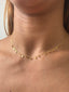 Dainty Gold Disc Choker Necklace