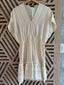 Gold Shinny Stripes Short Dress