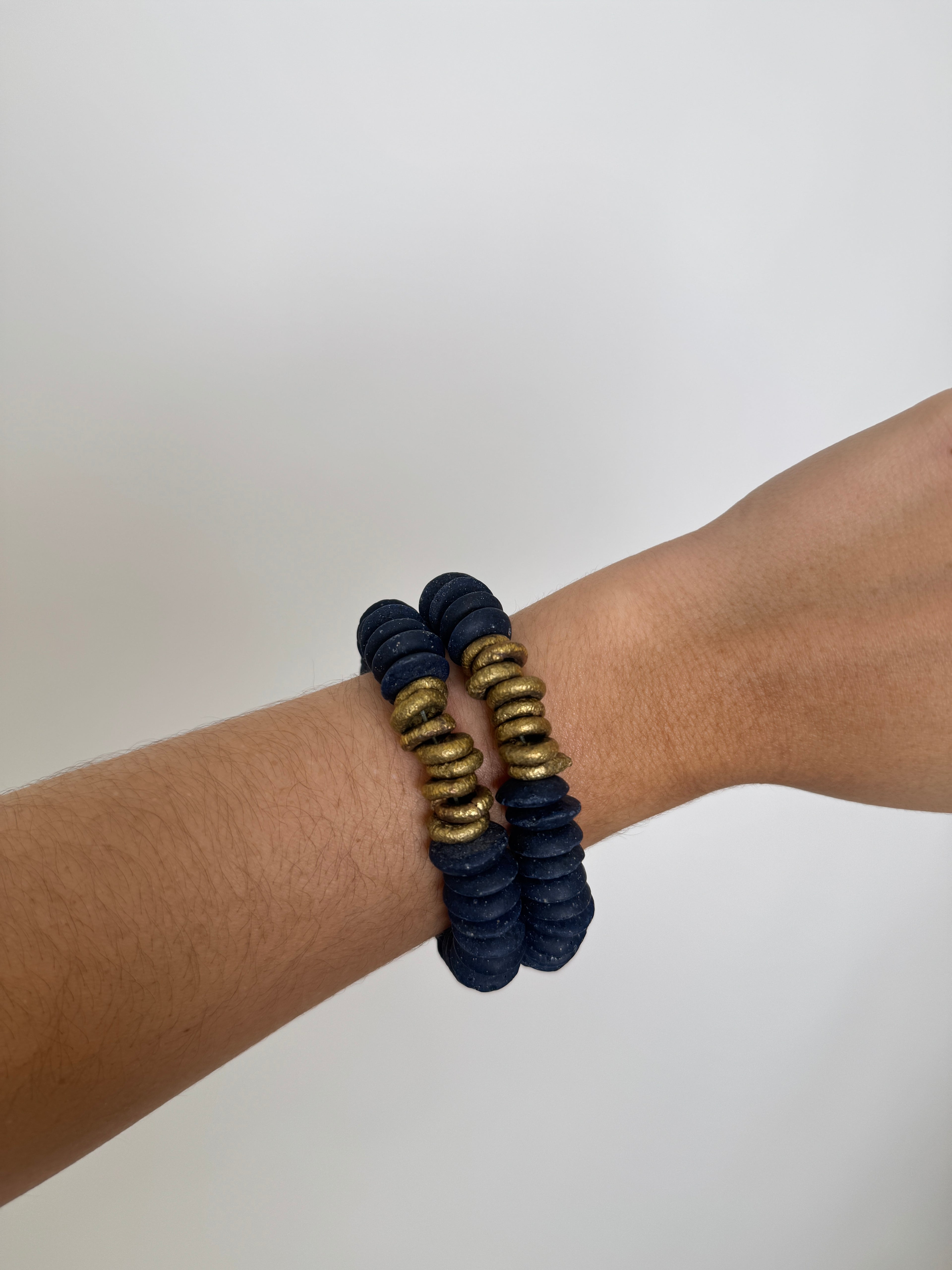Crystal Gold Detail Stretch Bracelet (Set)