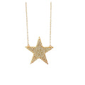 Gold Rhinestones Star Necklace