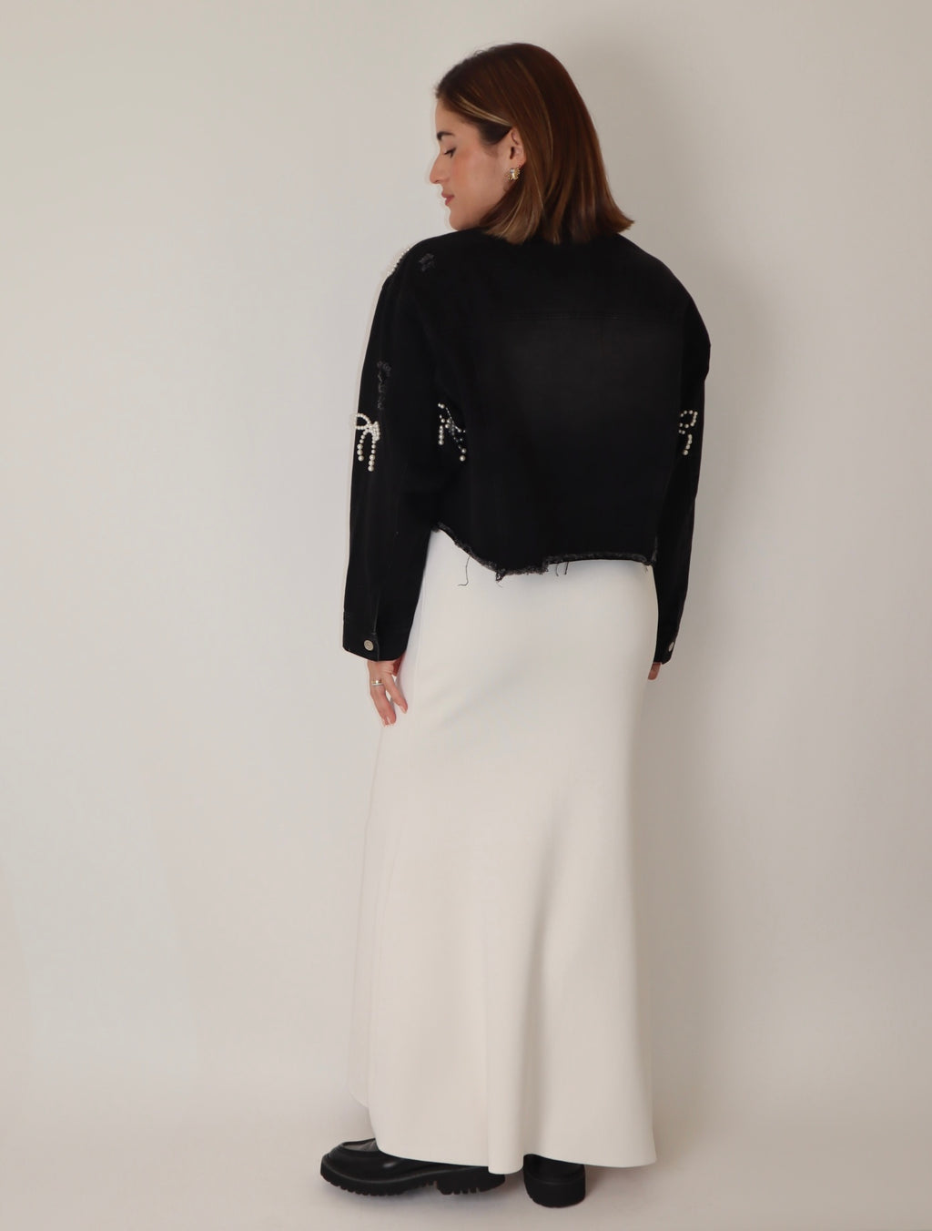 White Long Stretch Skirt/Dress